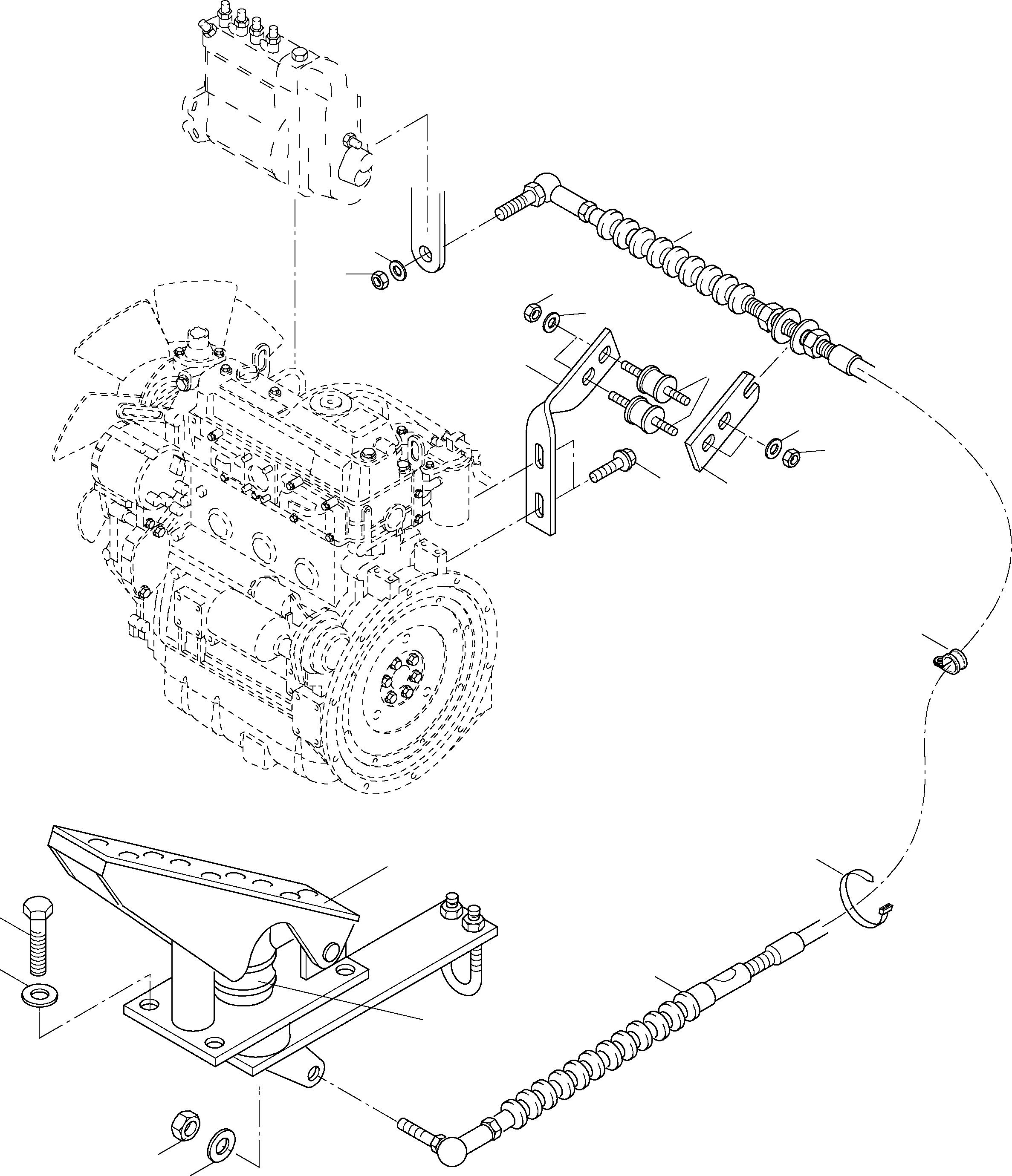 BOWDEN CABLE 42W-43-11100 KOMATSU