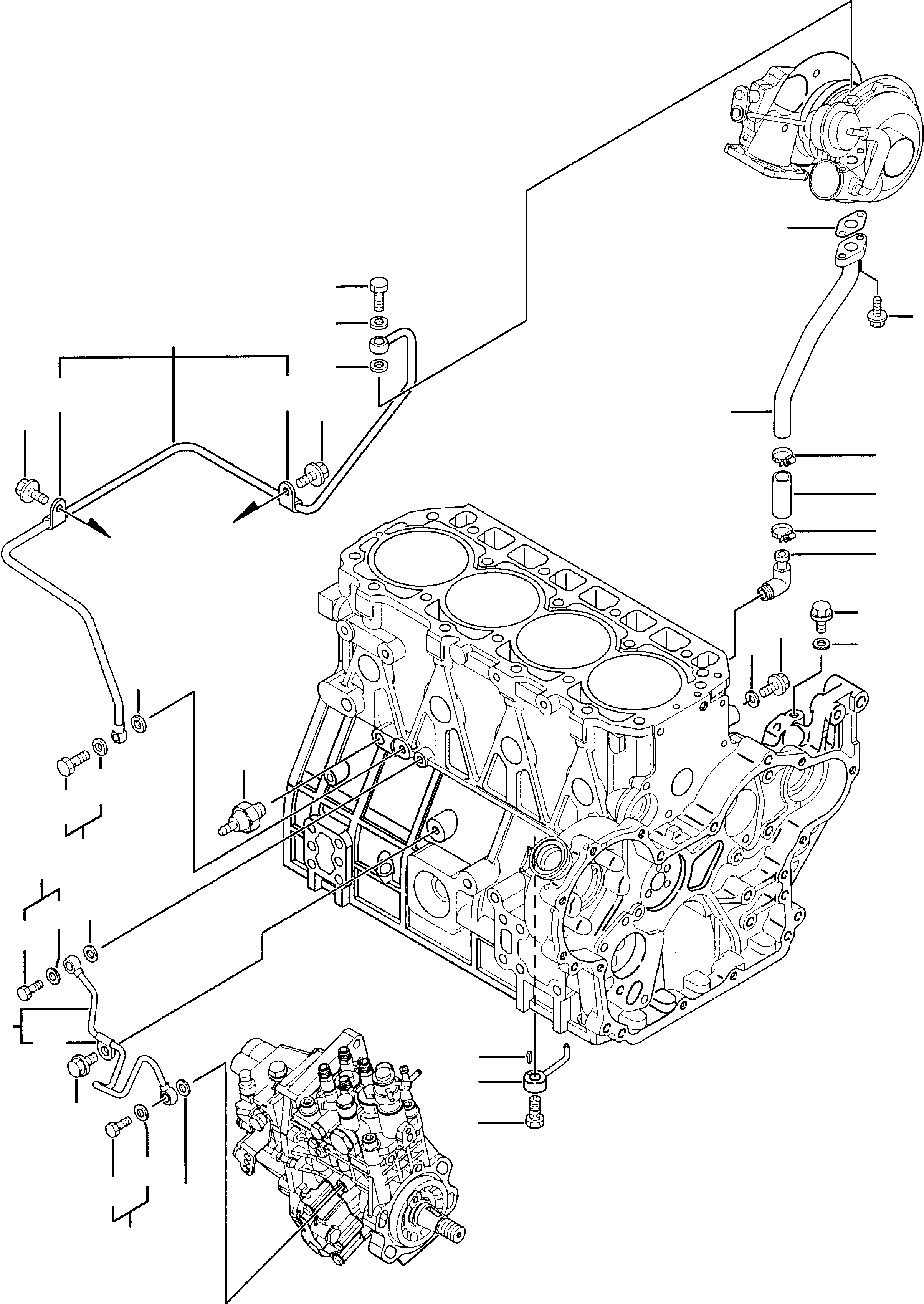 Трубка YM129908-39610 KOMATSU