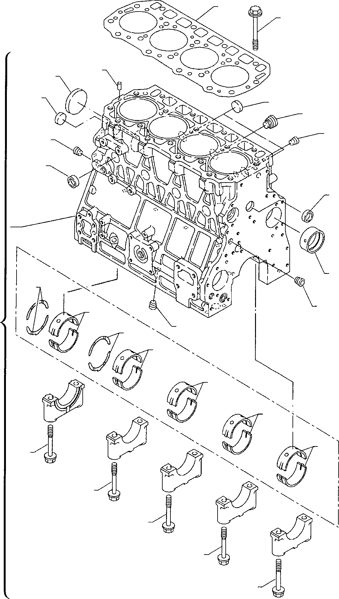 Блок цилиндров YM723900-1560 KOMATSU