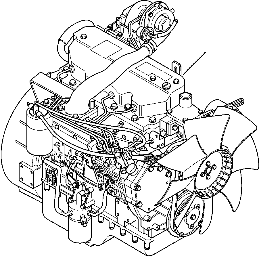 TURBO ENGINE, TIER II 871070053 KOMATSU