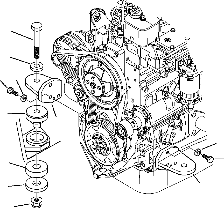 SUPPORT, RIGHT FRONT 42N-01-12640 KOMATSU