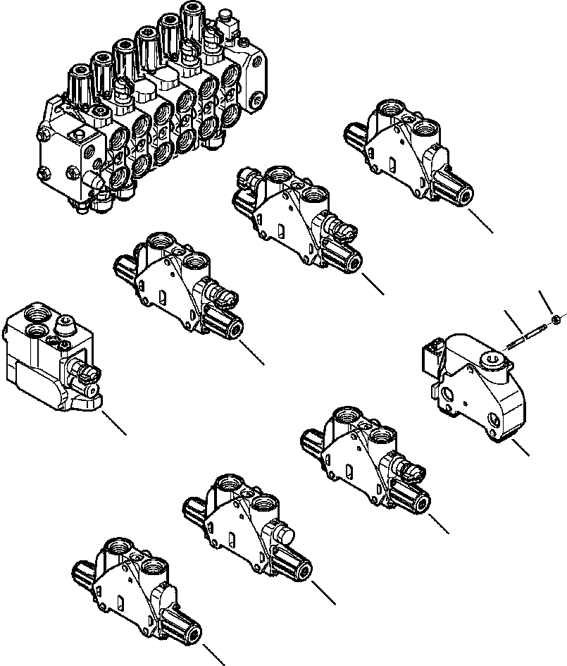 VALVE, 6 SECTION 844020354 KOMATSU