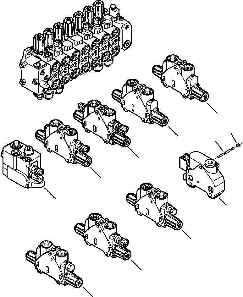 VALVE, 7 SECTION 844020353 KOMATSU