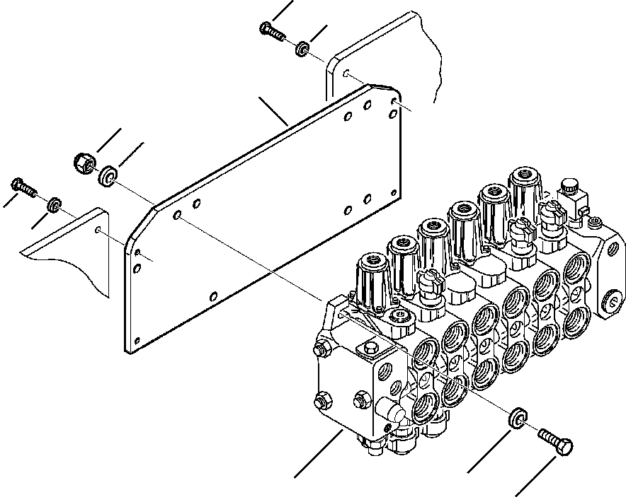 SUPPORT, CONTROL VALVE 312713064 KOMATSU
