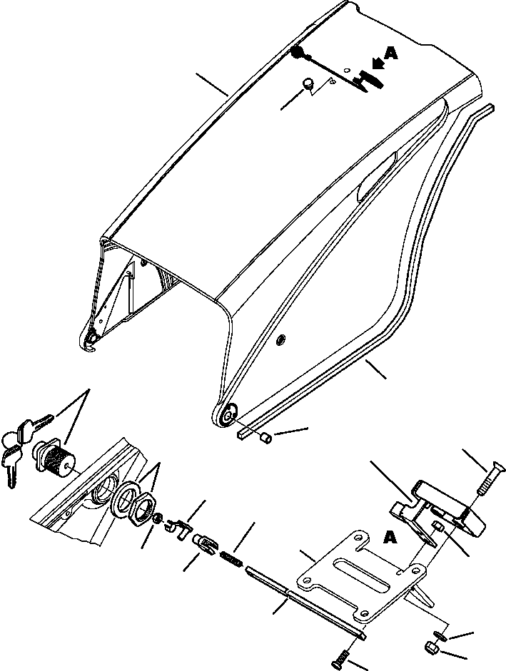 SEAL, HOOD 312 648 853 KOMATSU