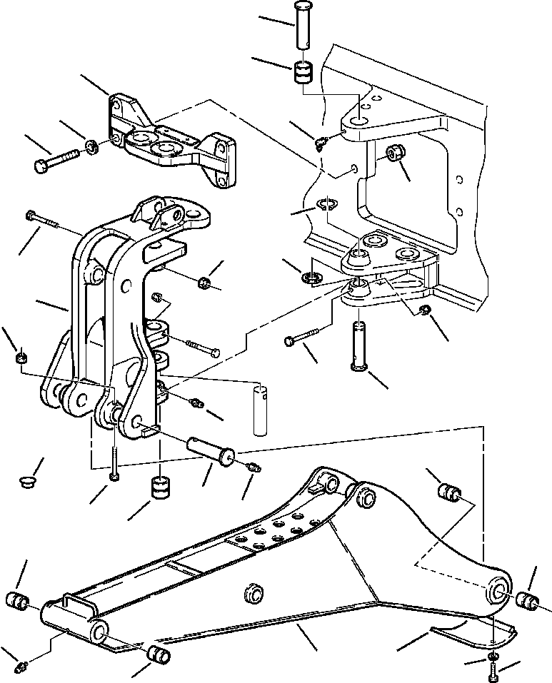 PIN, UPPER SWING BRACKET 37B-09-46065 KOMATSU