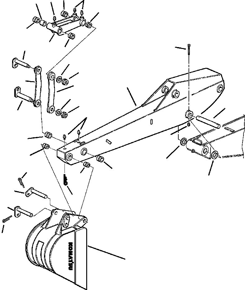 PIN, ARM 37B-09-46064 KOMATSU