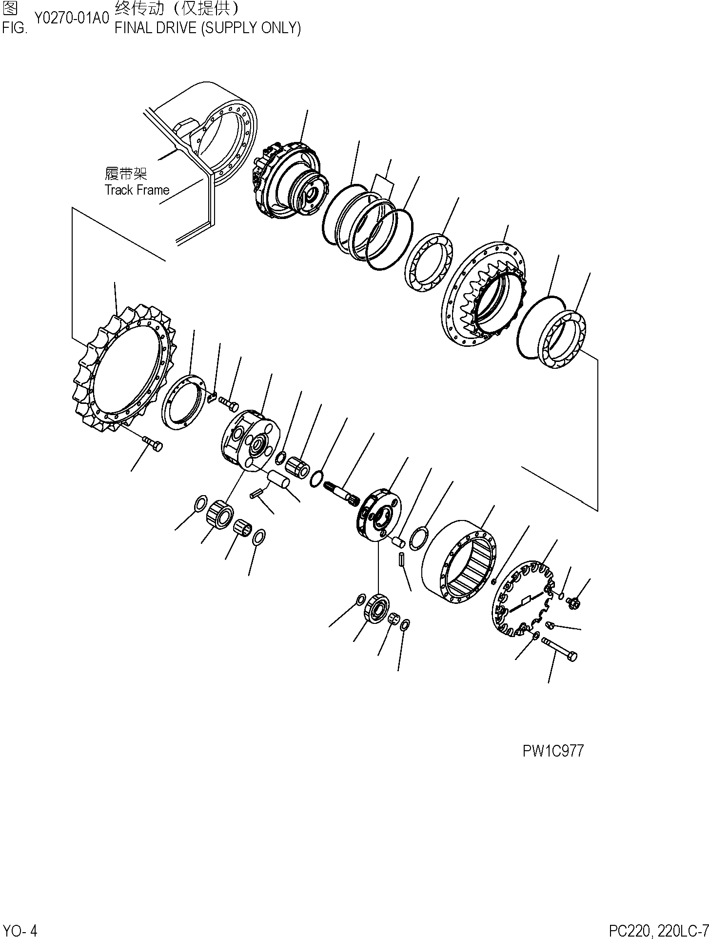 Бортовой редуктор в сборе 206-27-00421 KOMATSU