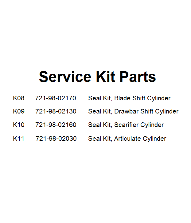 SERVICE KIT, ARM CYLINDER (100H) 707-99-46480 KOMATSU