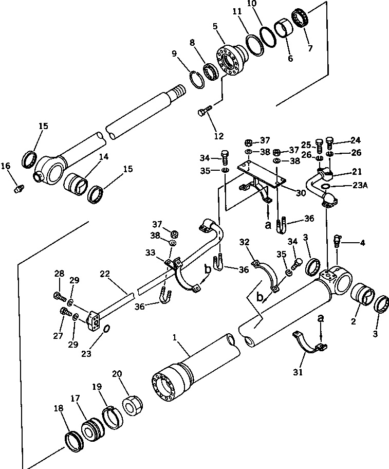 CYLINDER ASS'Y \,BUCKET 21K-63-76501 KOMATSU