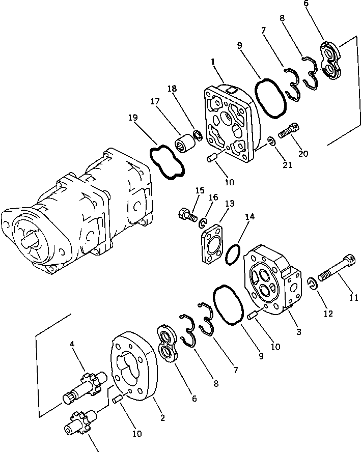 Насос в сборе 705-14-28530 KOMATSU