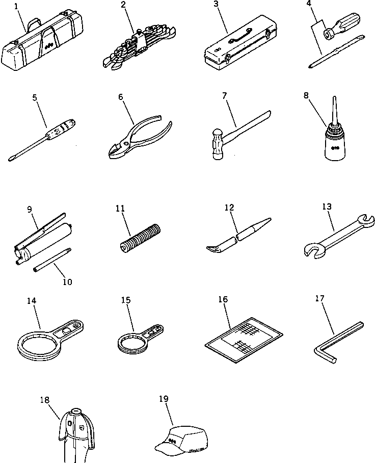 TABLE,TOOL 201-98-31120 KOMATSU