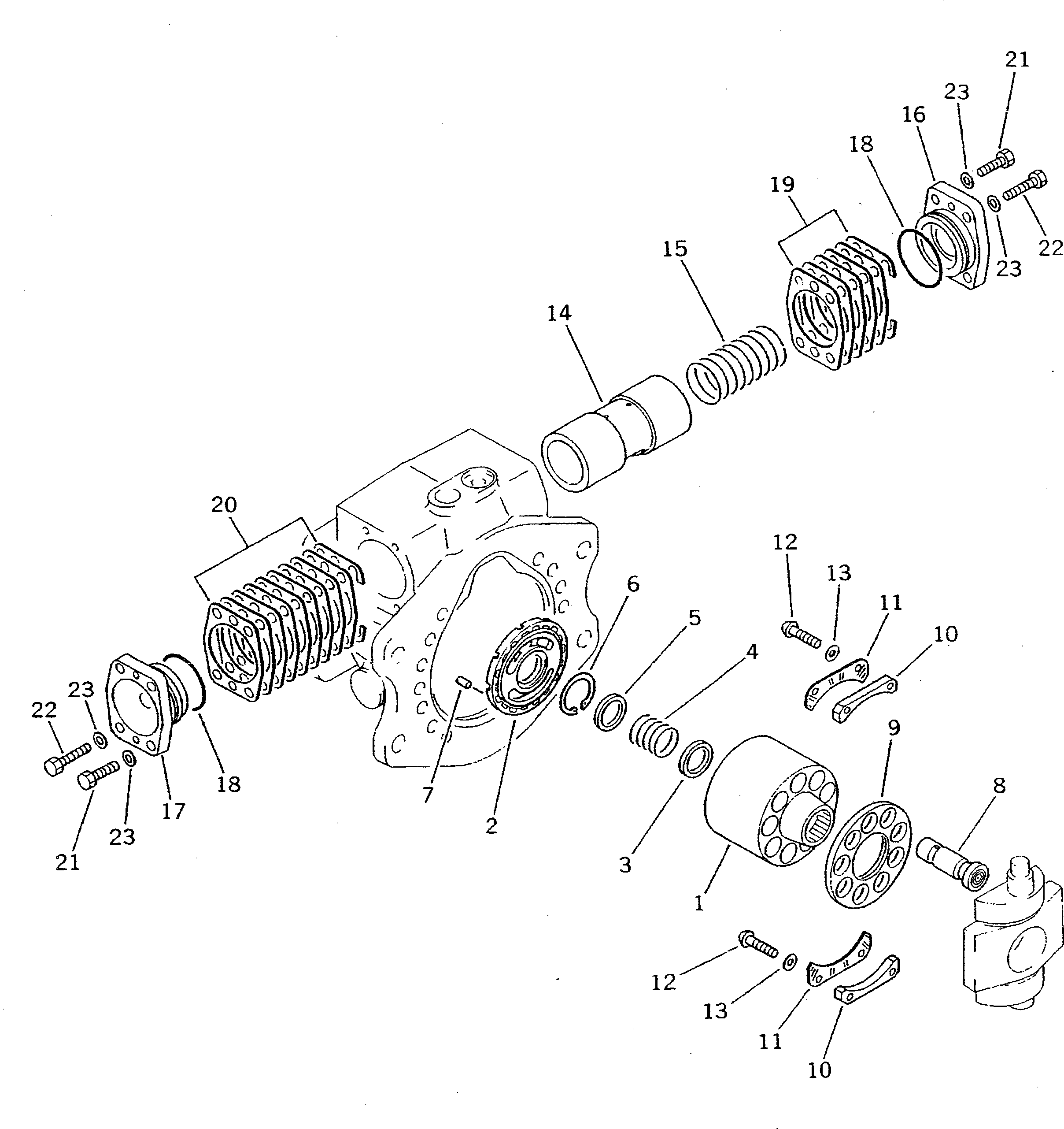 PUMP ASS'Y (HPV55+55) (708-23-01032) KOMATSU