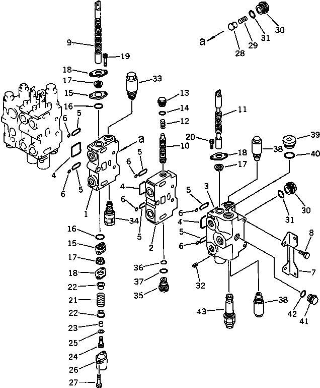 Клапан в сборе, всасывающий и предохранительный (700-81-63001) KOMATSU