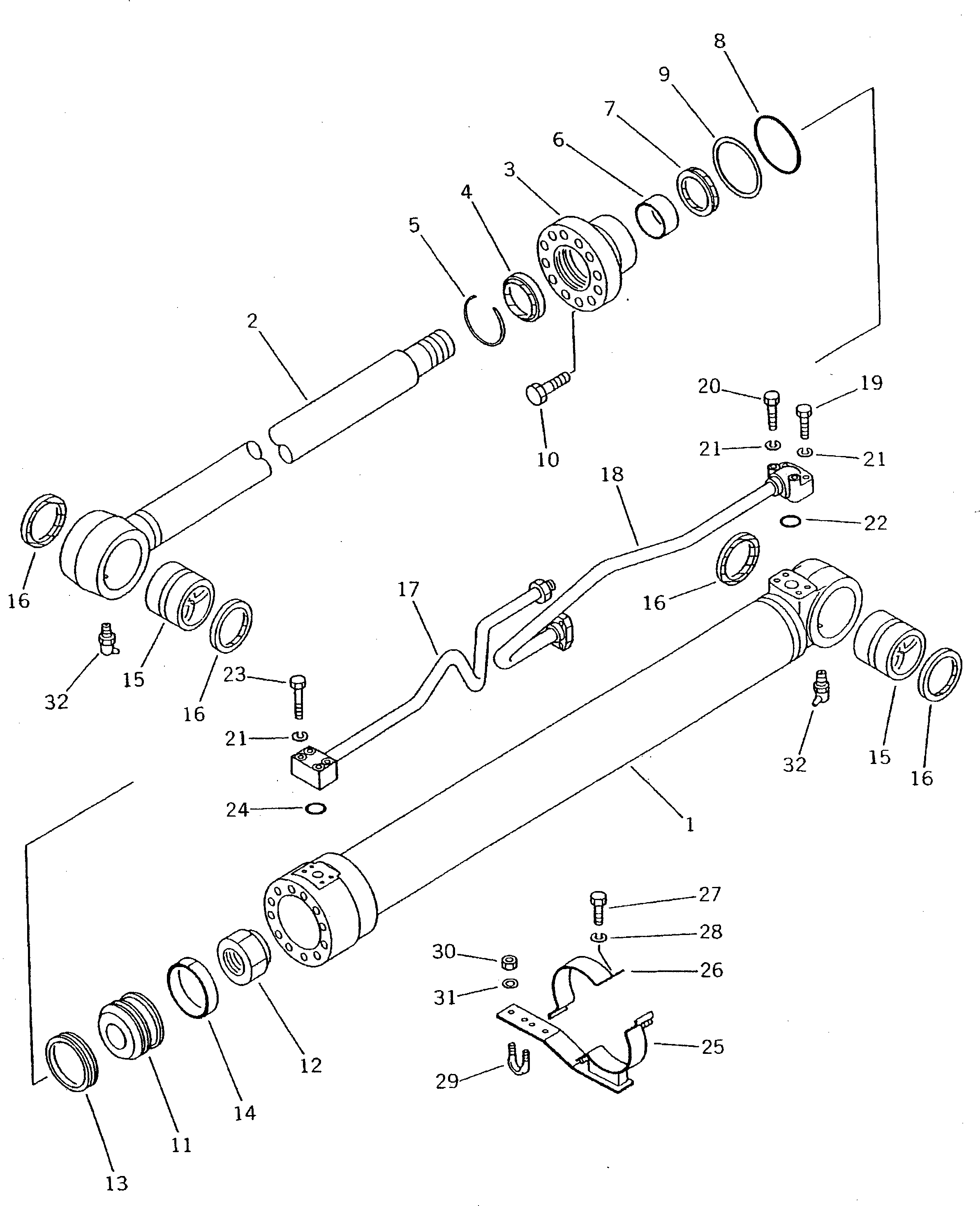 CYLINDER SUB ASS'Y 202-63-52510 KOMATSU
