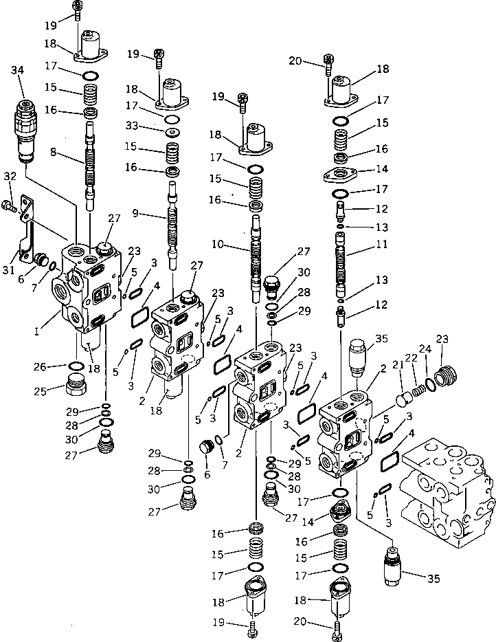 CONTROL VALVE ASS'Y,L.H. 700-87-11002 KOMATSU