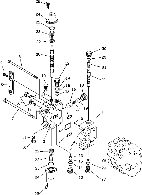 CONTROL VALVE ASS'Y,R.H. 700-85-23003 KOMATSU