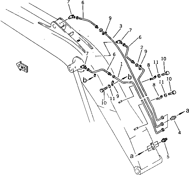 TUBE,CENTER 21K-70-11282 KOMATSU