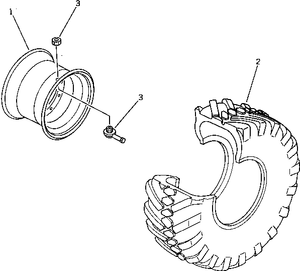 WHEEL ASS'Y,R.H. 20G-30-15500 KOMATSU