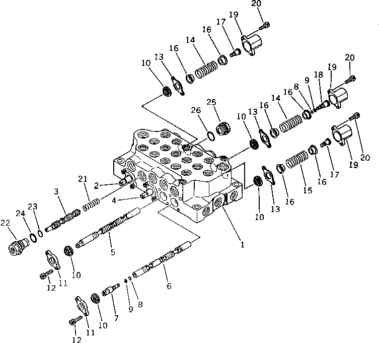 VALVE ASS'Y,R.H. 709-25-11403 KOMATSU