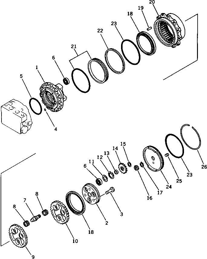 SPUR GEAR ASS'Y TZ112A1007-00 KOMATSU