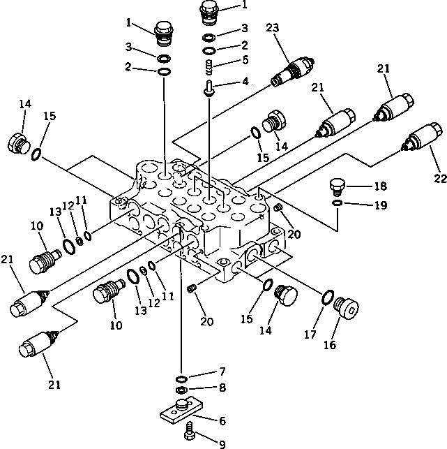 VALVE ASS'Y,R.H. (709-25-11202) KOMATSU