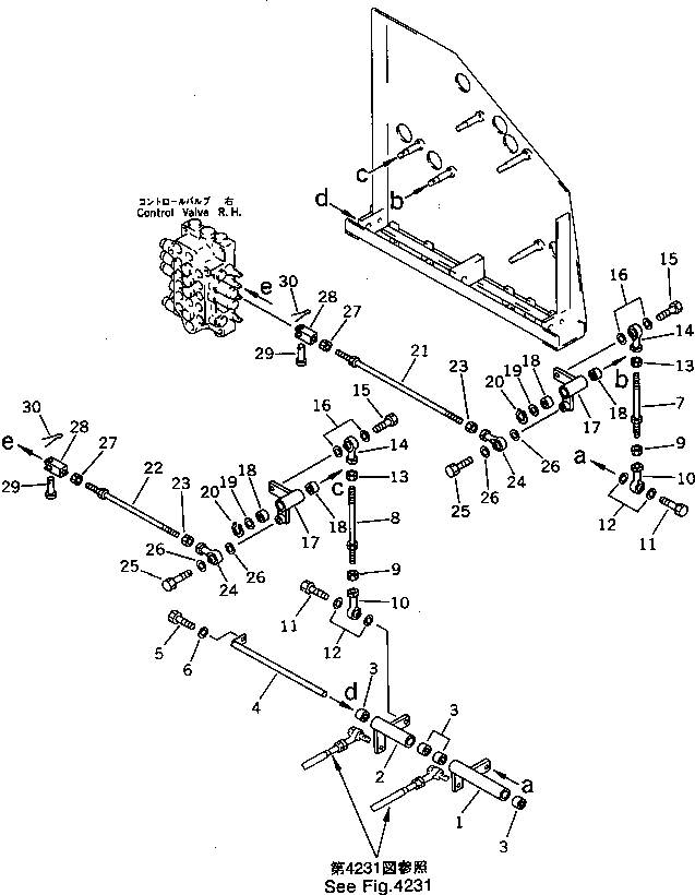 LEVER,BOOM 20B-43-31222 KOMATSU