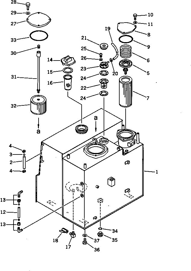 HYDRAULIC TANK ASS'Y,(FOR SELF SUPPLY PUMP) 203-60-00211 KOMATSU