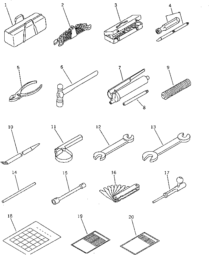 TABLE,ACCESSORY 20D-98-41150 KOMATSU