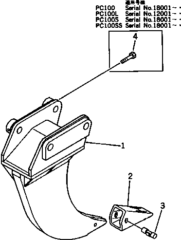 RIPPER ASS'Y,SINGLE SHANK \0\202-950-0011 KOMATSU
