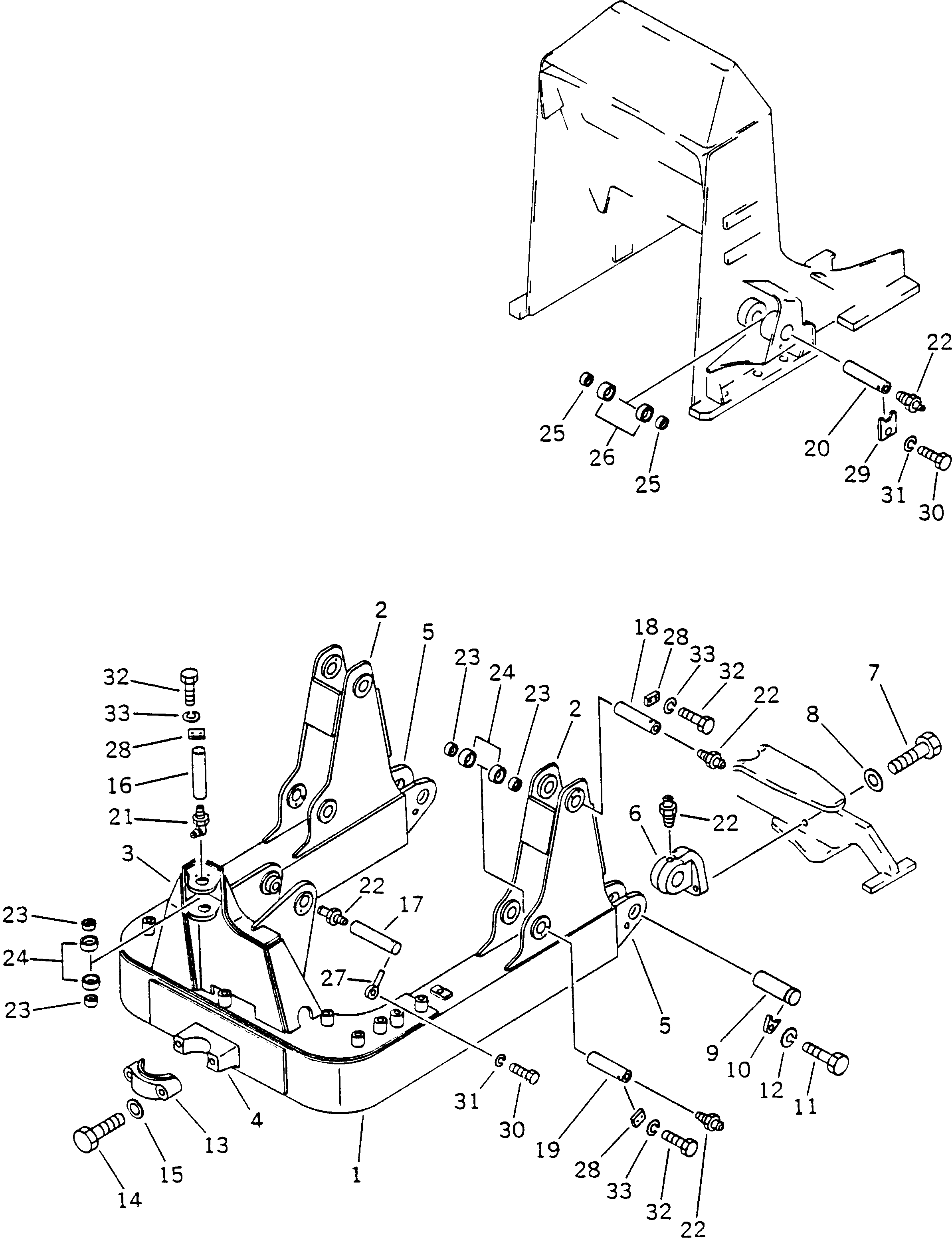 Кронштейн правый 114-72-31240 KOMATSU