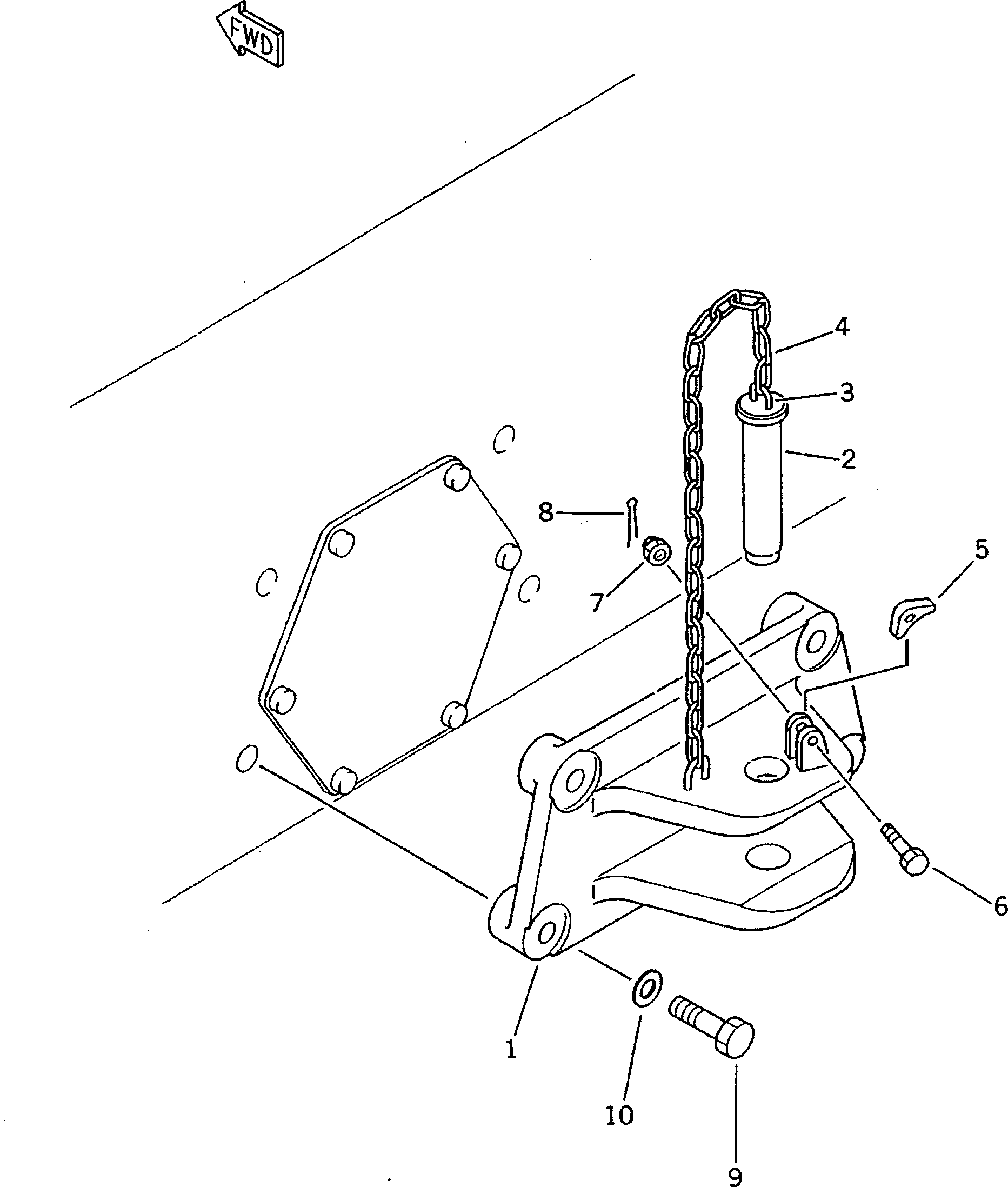 HITCH ASS'Y,(WELDED TYPE) \0\131-69-00211 KOMATSU