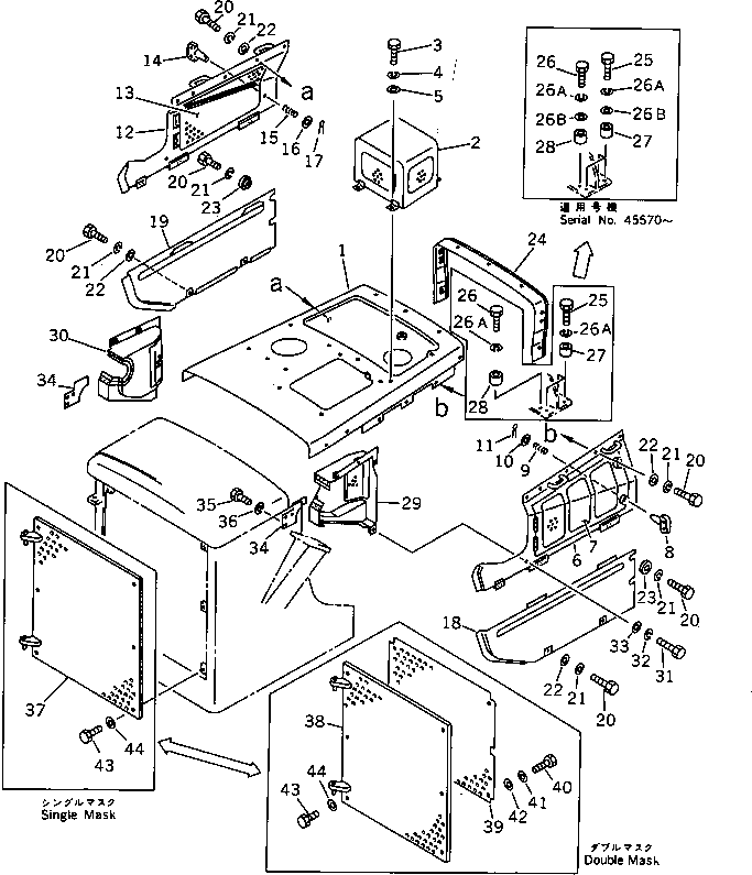 Крышка правая 144-54-24490 KOMATSU