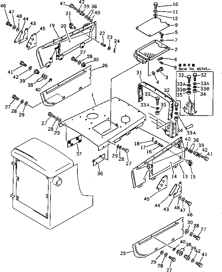 Крышка правая 144-54-11240 KOMATSU