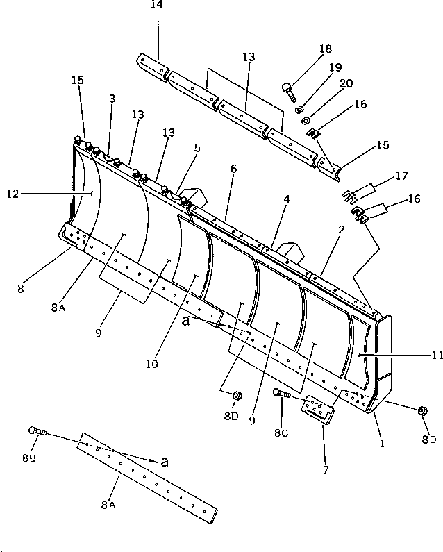 Пластина правая (сварная) 144-917-4290 KOMATSU