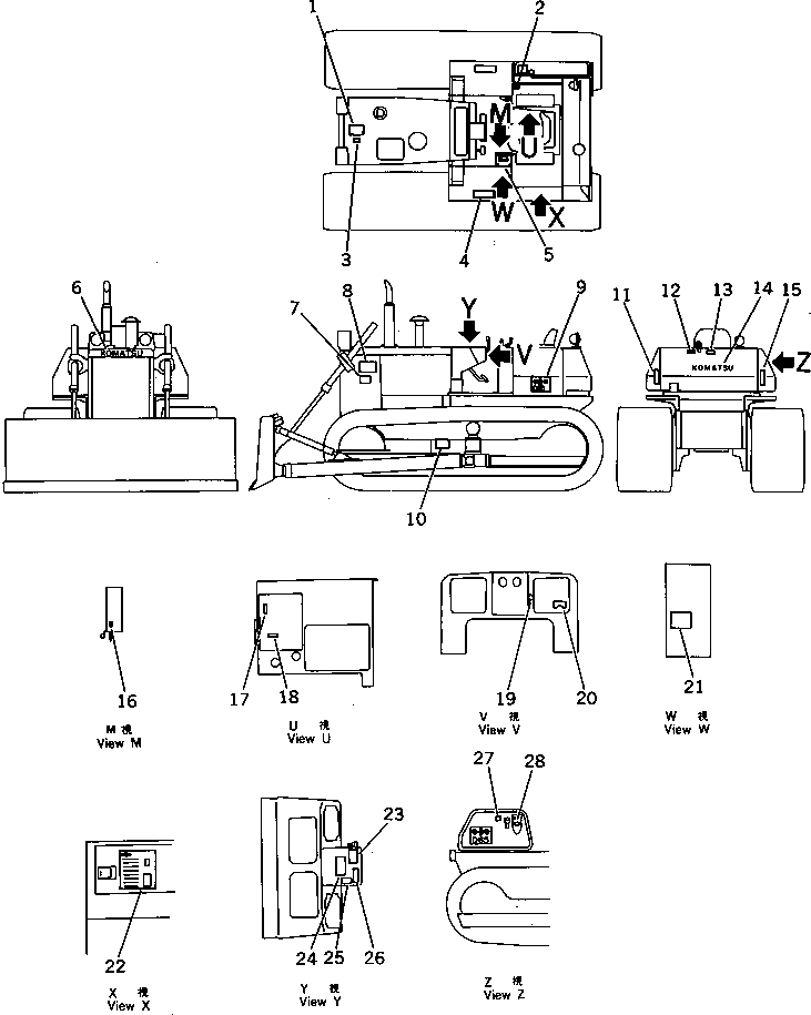 PLATE, MARK,D65P 09691-05654 KOMATSU