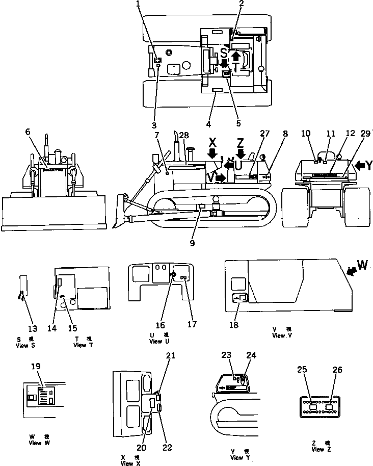 PLATE, MARK,R.H. 14G-54-61120 KOMATSU