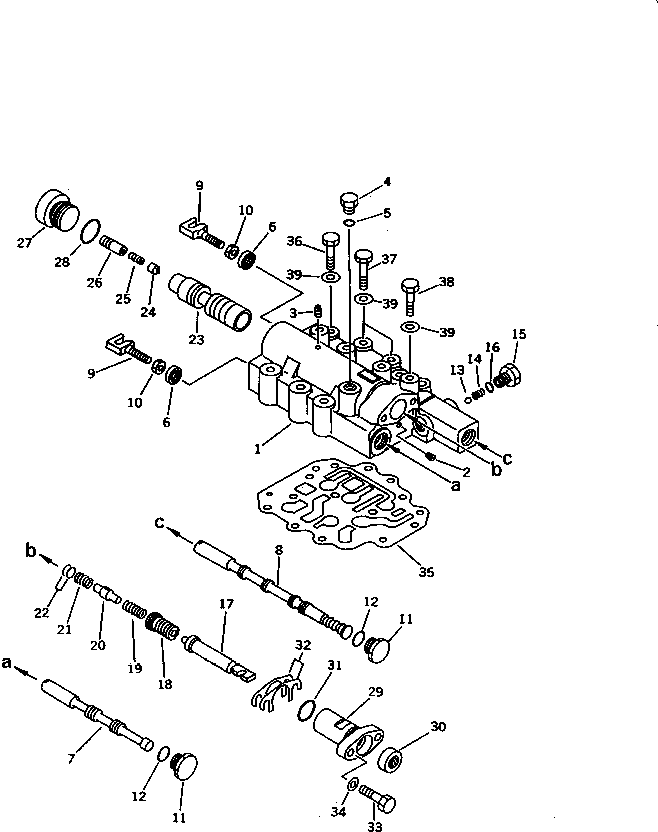VALVE ASS'Y,SELECTOR AND INCHING 103-15-00720 KOMATSU