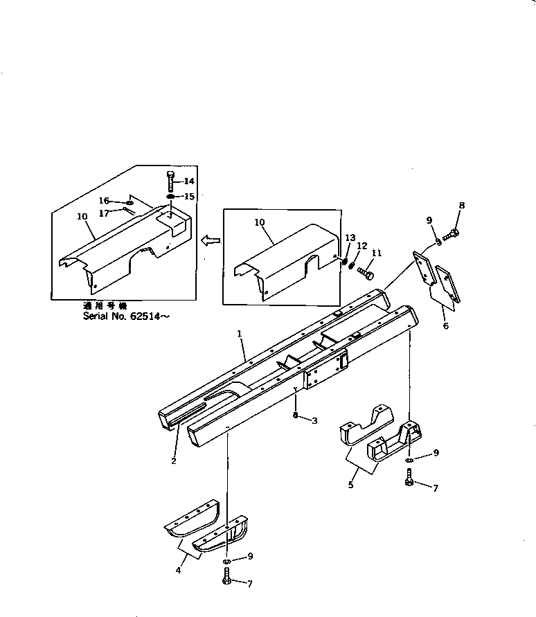 FRAME,TRACK¤ L.H. 10G-30-21110 KOMATSU