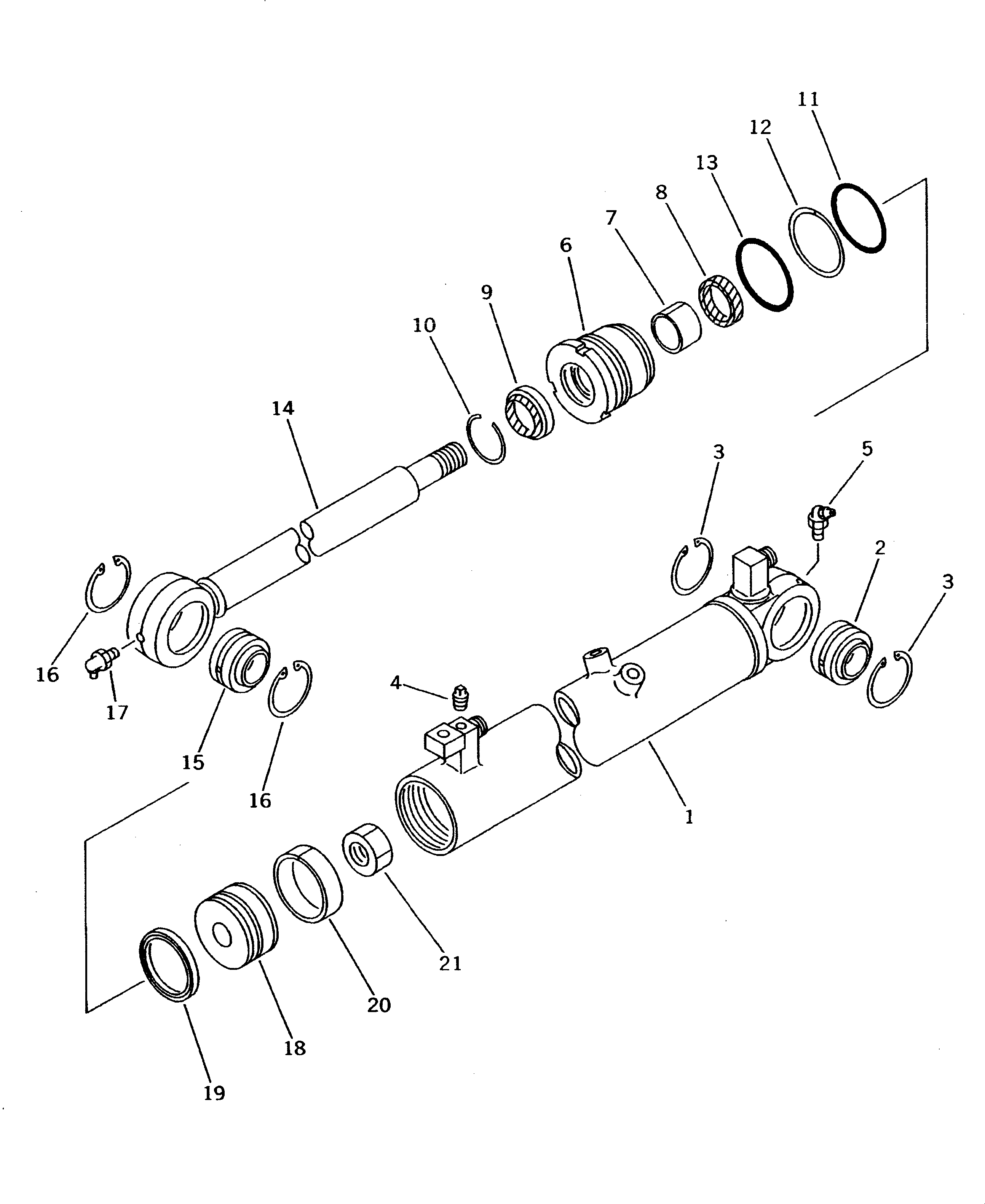 CYLINDER ASS'Y,ANGLE 101-63-02030 KOMATSU