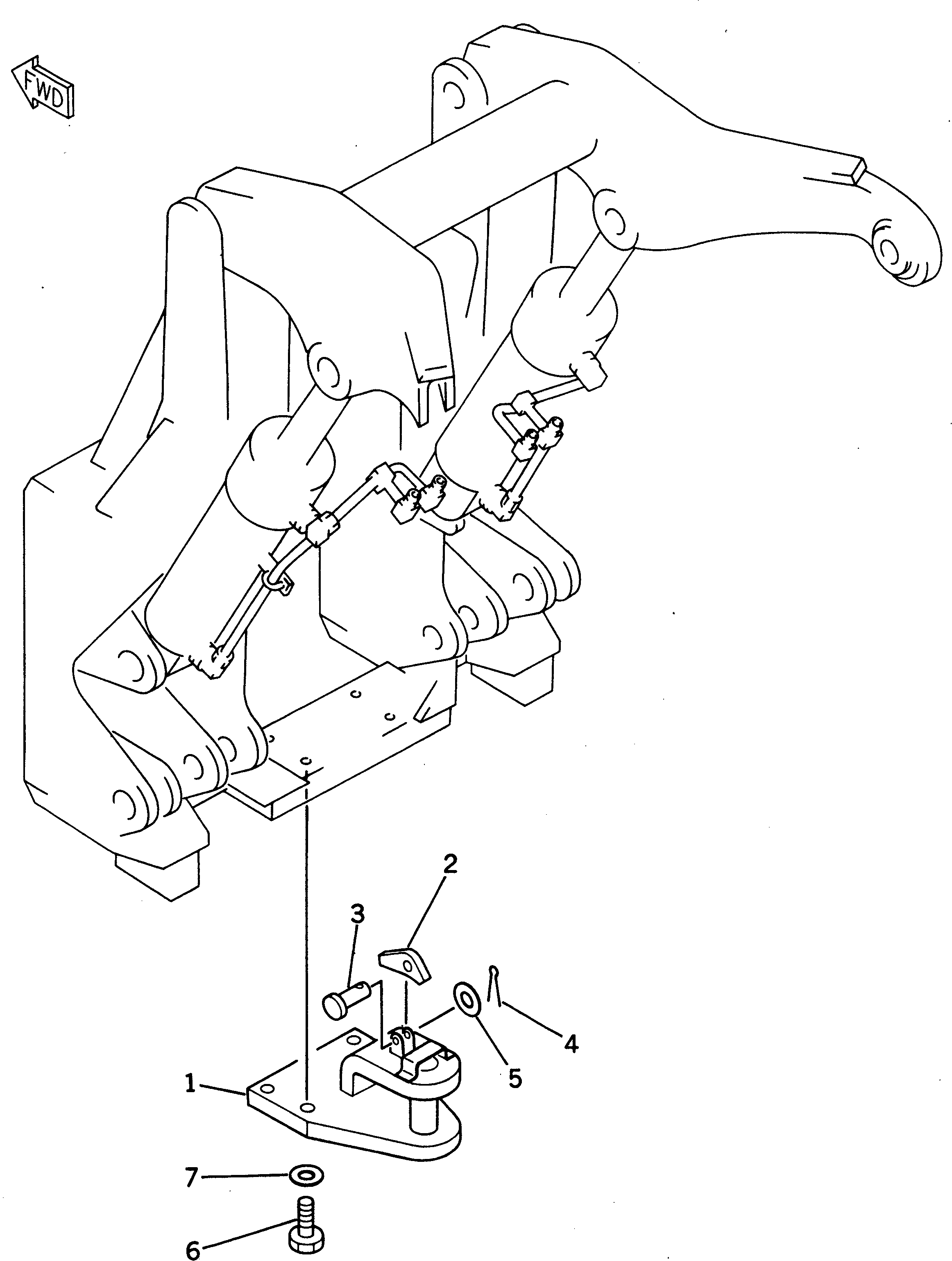 DRAWBAR ASS'Y 11J-Y54-0010 KOMATSU