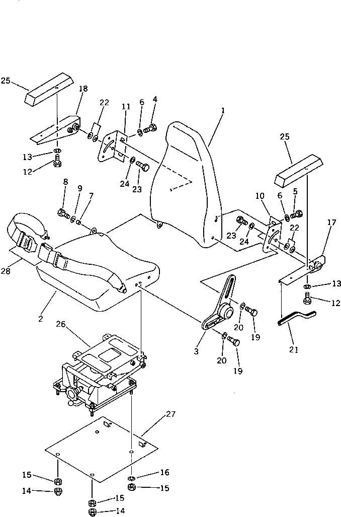 SEAT BELT GROUP (\8\103-57-X2400) KOMATSU