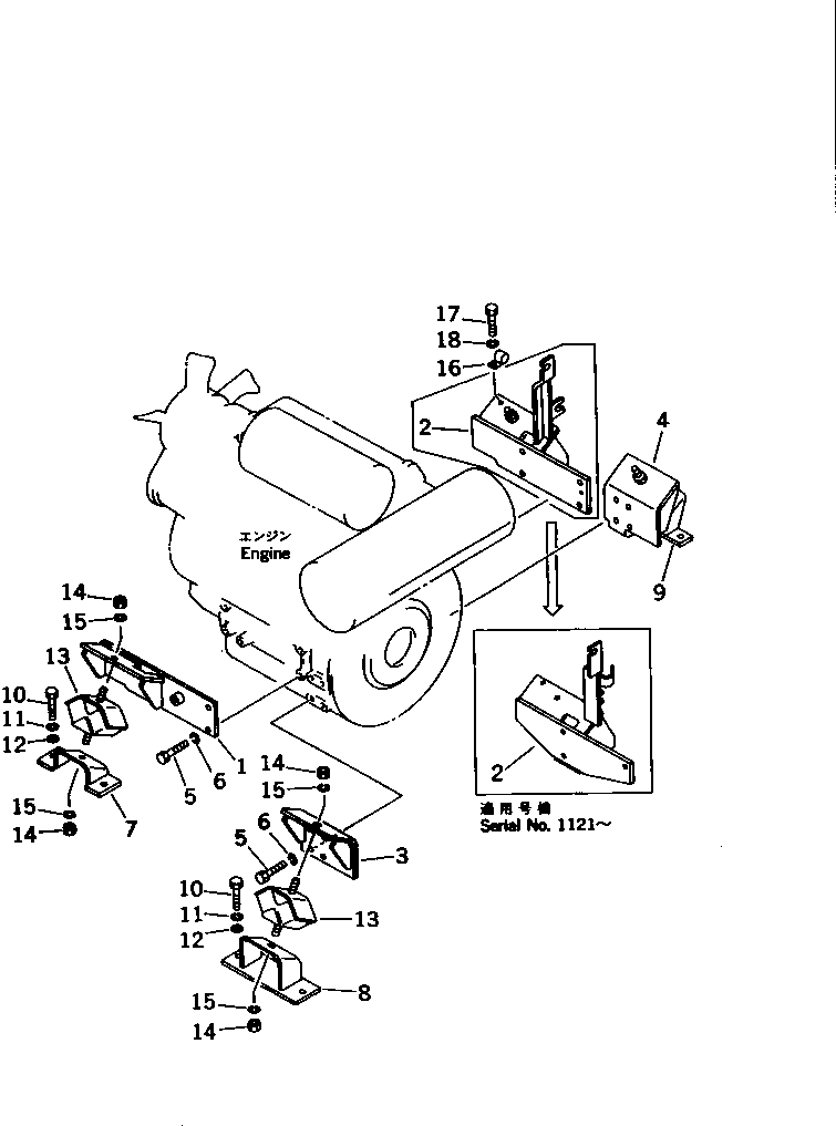 BRACKET,FRONT¤ R.H. 21E-01-11152 KOMATSU