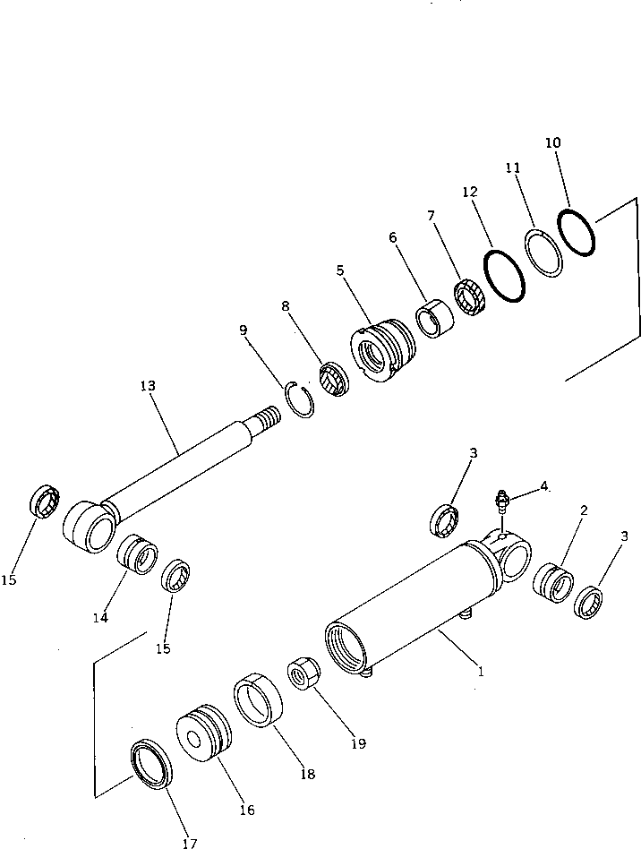 CYLINDER ASS'Y,STEERING 21E-63-02020 KOMATSU