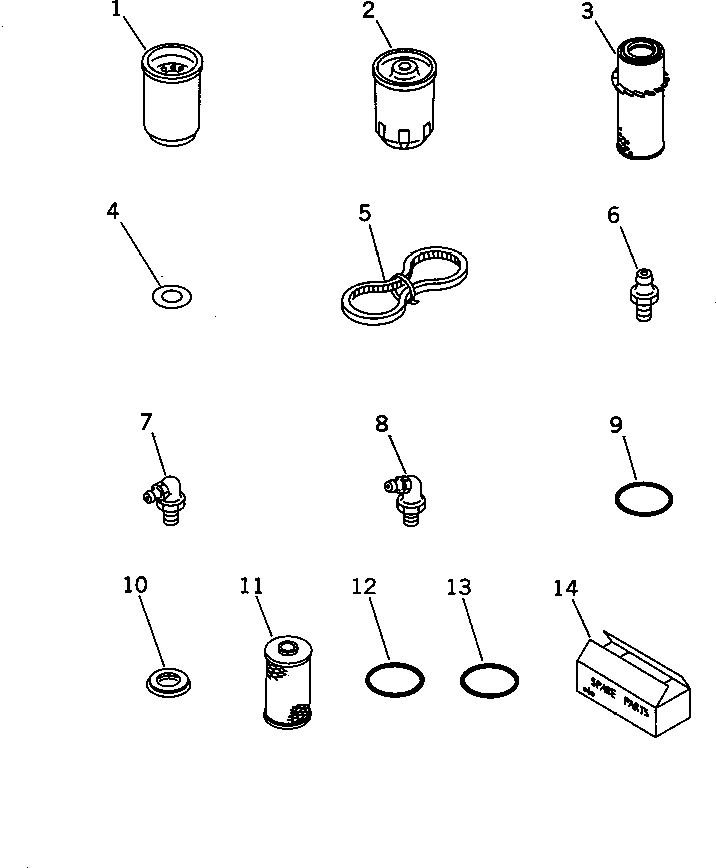 SPARE PARTS GROUP (\8\21E-98-X1200) KOMATSU