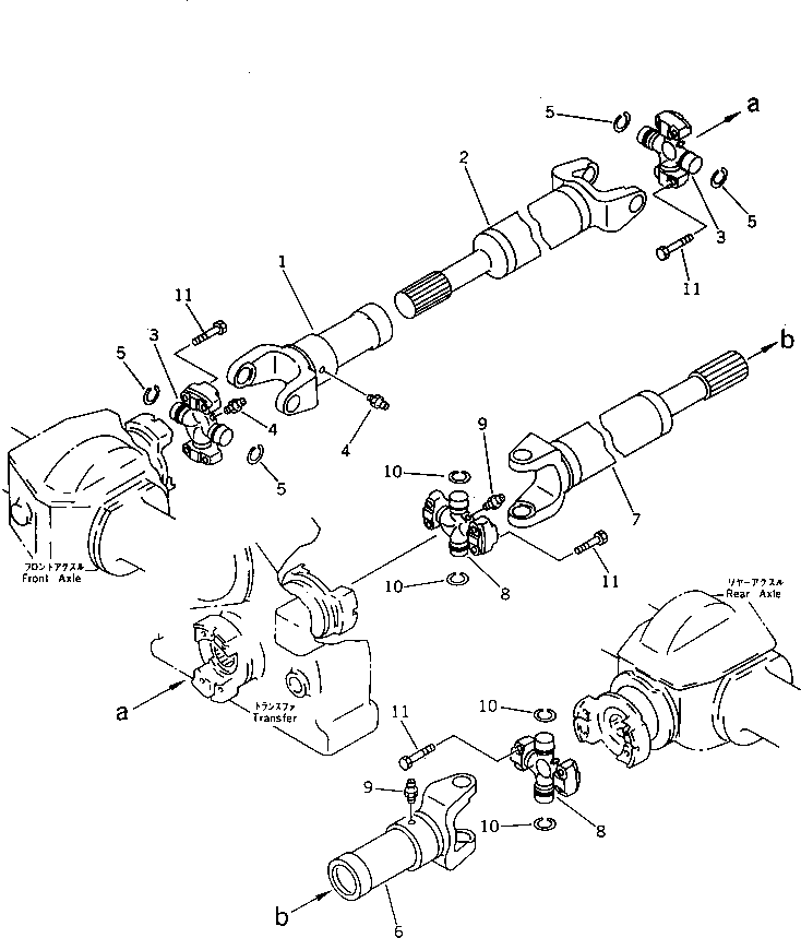 DRIVE SHAFT ASS'Y,REAR 21E-20-11200 KOMATSU