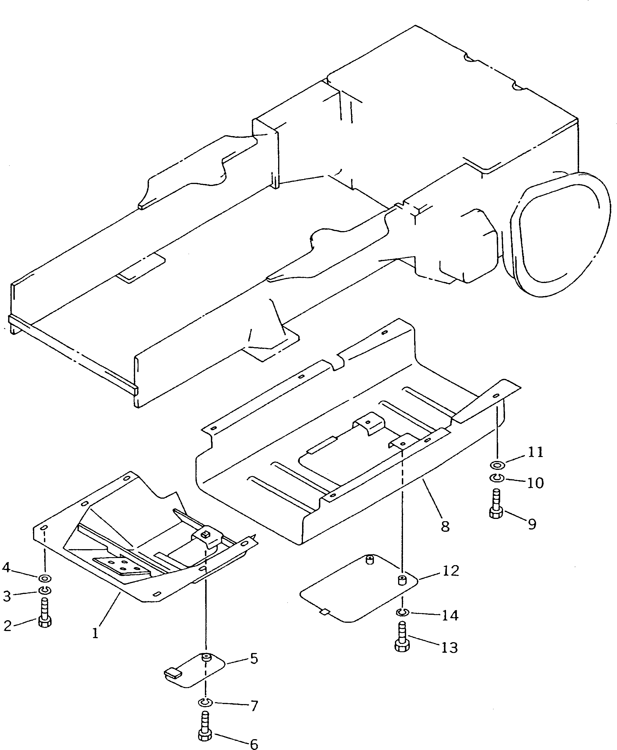 GUARD,REAR 102-54-55320 KOMATSU