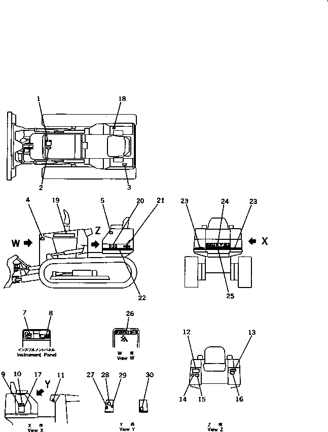 PLATE, MARK,D20A 101-98-51110 KOMATSU