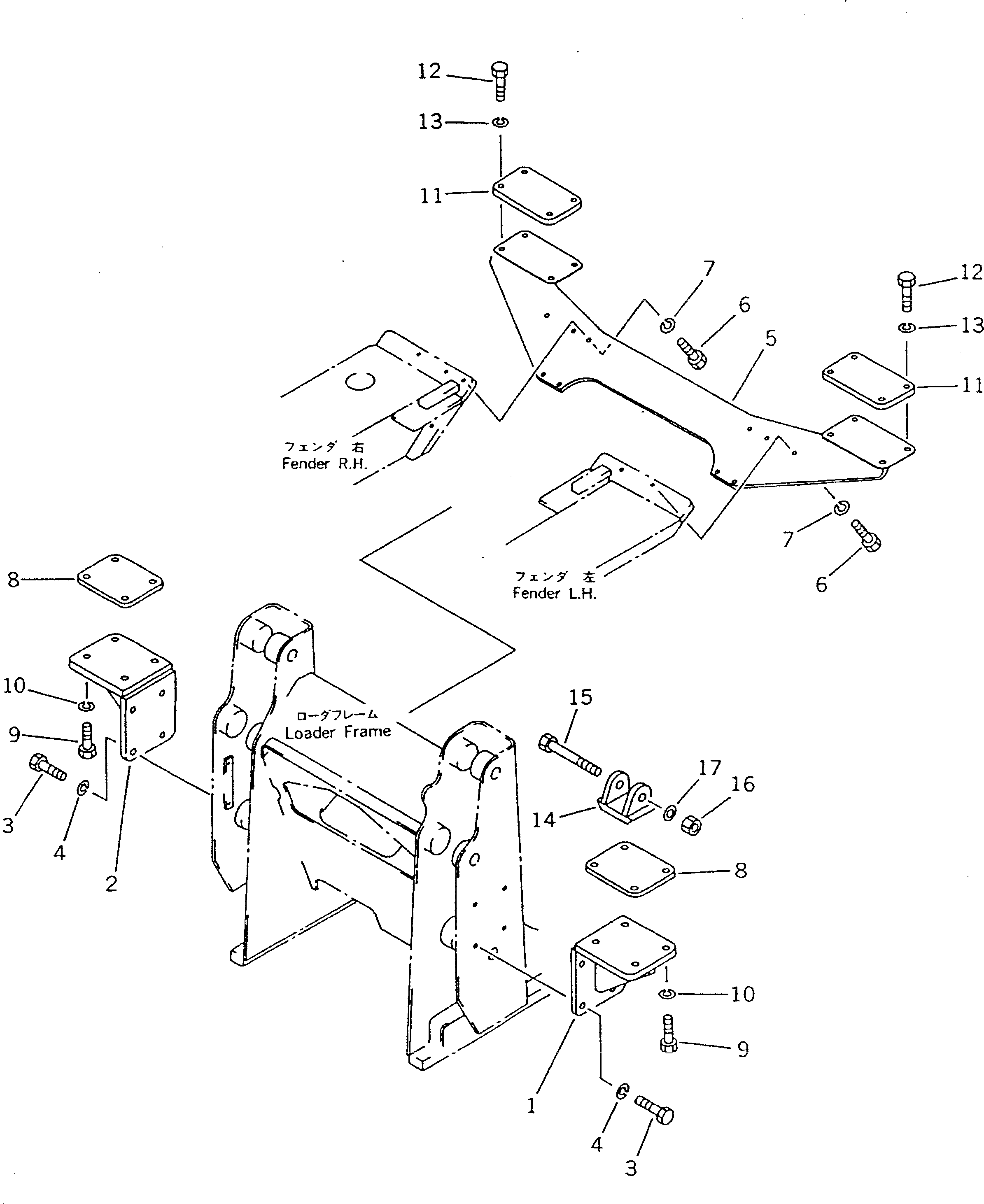 BRACKET,FRONT¤ R.H. 103-Y78-2140 KOMATSU
