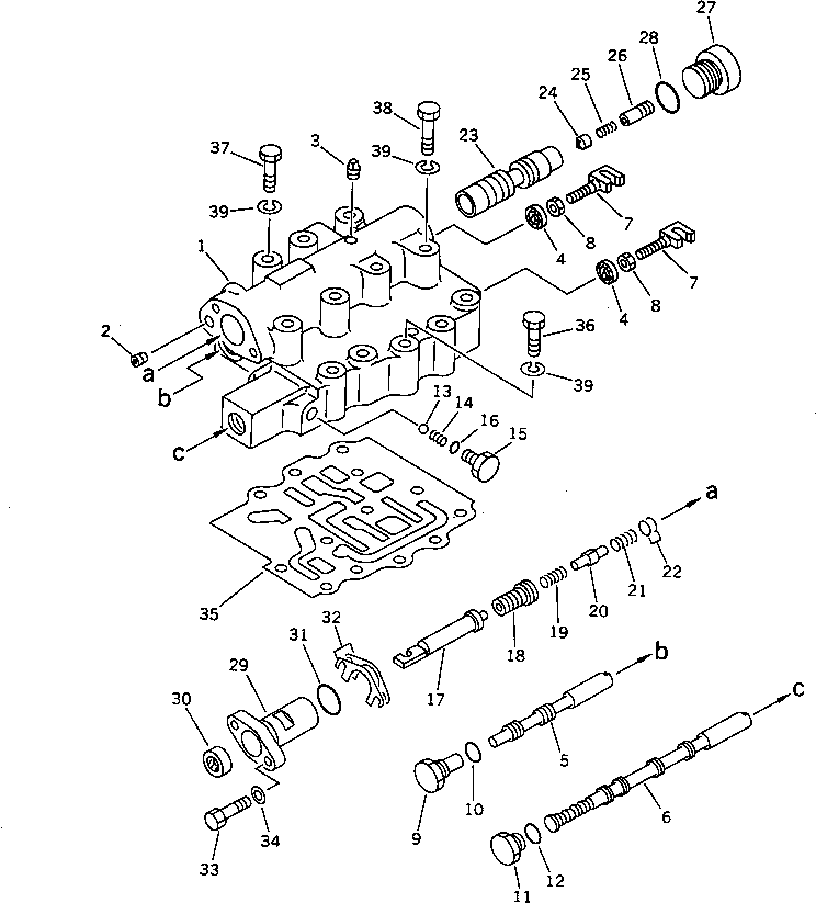 VALVE ASS'Y,SELECTOR AND INCHING (D31S) 114-15-00330 KOMATSU